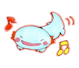 An axolotl and good friends sticker #4760145