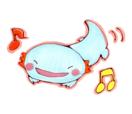 An axolotl and good friends sticker #4760145