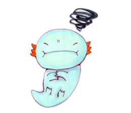 An axolotl and good friends sticker #4760147