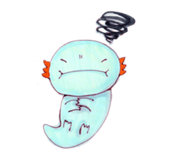 An axolotl and good friends sticker #4760147
