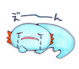 An axolotl and good friends sticker #4760154