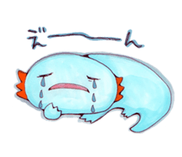 An axolotl and good friends sticker #4760154