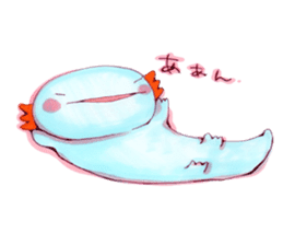 An axolotl and good friends sticker #4760156