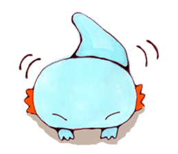 An axolotl and good friends sticker #4760162
