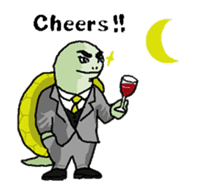 Butter, a cutie turtle speaks English sticker #4761546