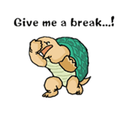 Butter, a cutie turtle speaks English sticker #4761550