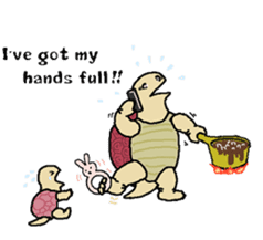 Butter, a cutie turtle speaks English sticker #4761553