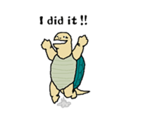 Butter, a cutie turtle speaks English sticker #4761560