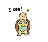 Butter, a cutie turtle speaks English sticker #4761565