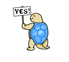 Butter, a cutie turtle speaks English sticker #4761582