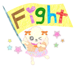 toy poodle "LUNLUN"3 sticker #4763579