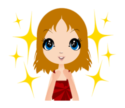 Expression of the girl sticker #4765027