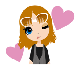 Expression of the girl sticker #4765030