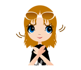 Expression of the girl sticker #4765048