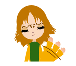 Expression of the girl sticker #4765060