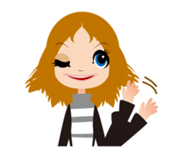 Expression of the girl sticker #4765063