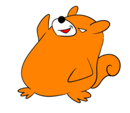 Activity of a squirrel sticker #4765073