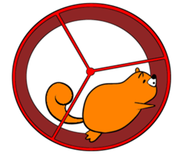 Activity of a squirrel sticker #4765085