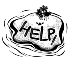 A desert island life of Mr.Holmes ! sticker #4767344