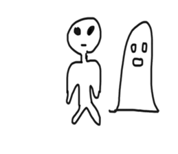Could this be an alien or a ghost? sticker #4767701