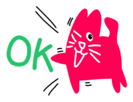 Numnim The Pink-fat cat sticker #4768266