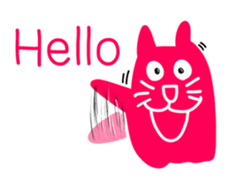 Numnim The Pink-fat cat sticker #4768268