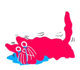 Numnim The Pink-fat cat sticker #4768269