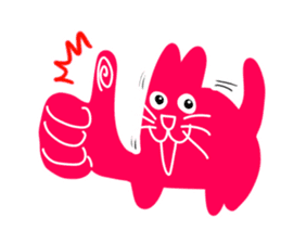 Numnim The Pink-fat cat sticker #4768276