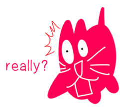 Numnim The Pink-fat cat sticker #4768280
