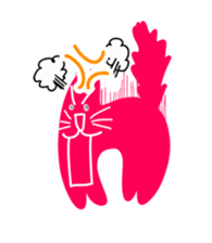 Numnim The Pink-fat cat sticker #4768284