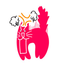 Numnim The Pink-fat cat sticker #4768284