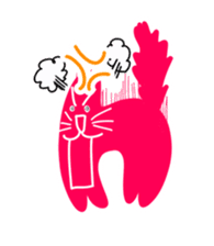 Numnim The Pink-fat cat sticker #4768284