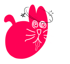 Numnim The Pink-fat cat sticker #4768290