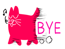 Numnim The Pink-fat cat sticker #4768300