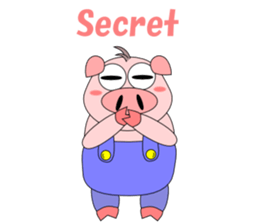 Conversation with funny pig English sticker #4768353