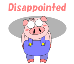 Conversation with funny pig English sticker #4768362
