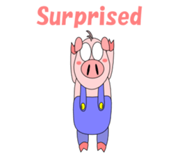 Conversation with funny pig English sticker #4768363