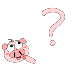 Conversation with funny pig English sticker #4768365