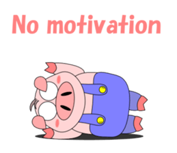 Conversation with funny pig English sticker #4768366