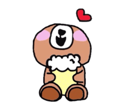 Bear of pink cheeks sticker #4768678
