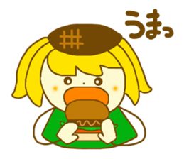 Sunflower girl and Sunflower cat sticker #4768833