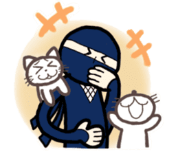 Ninja and cat sticker #4768918