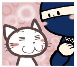 Ninja and cat sticker #4768941