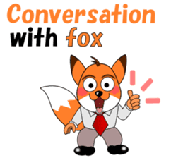 Conversation with fox English sticker #4770344
