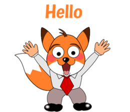 Conversation with fox English sticker #4770346