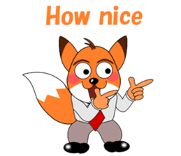 Conversation with fox English sticker #4770347