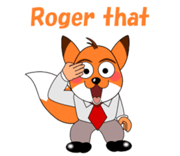Conversation with fox English sticker #4770352