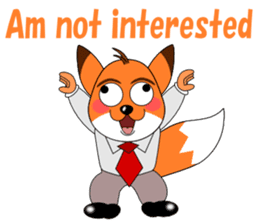 Conversation with fox English sticker #4770362