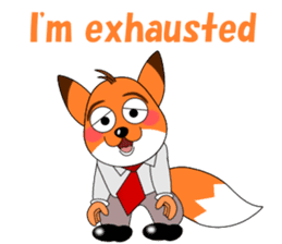 Conversation with fox English sticker #4770366