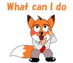 Conversation with fox English sticker #4770368
